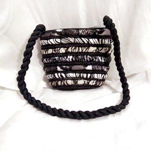 Sun N Sand Straw and Fabric Crossbody Bag